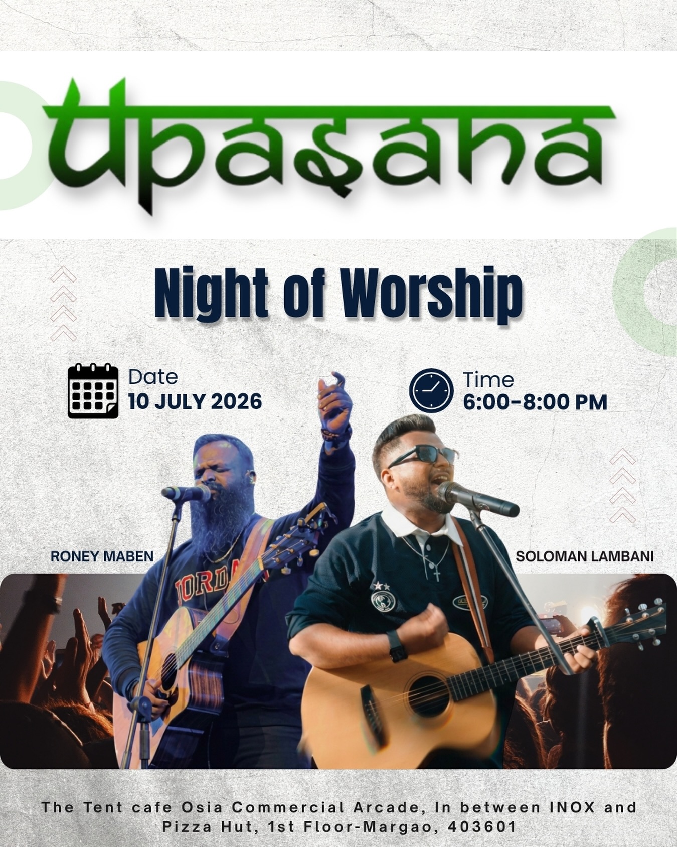 When words fail, worship speaks. 🎶✨
Join us for Upasana – Night of Worship as we lift one name—Jesus 👑

#upasana #worship #nightofworship